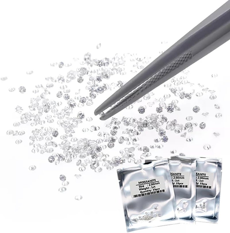 ILOVCKF 1.0 Carat Per Pack Small Size from 0.7mm to 3.0mm Moissanite Loose Stones Super White D Color VVS1 Excellent Round Cut Pass Diamond Tester - Image 1